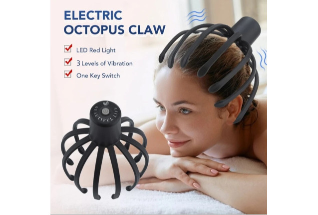 Electric Octopus Claw Scalp Massager Stress Relief Therapeutic Head Scratcher Stress Relief and Hair