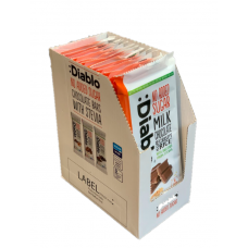 :Diablo Stevia Milk Chocolate with Crispy Rice 75g x 15