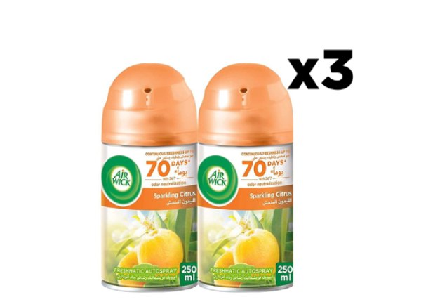 Airwick Freshmatic Twin pack refill Citrus 250ml x 3