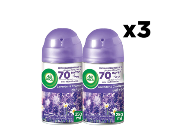 Airwick Freshmatic Twin pack refill Lavender 250ml x 3