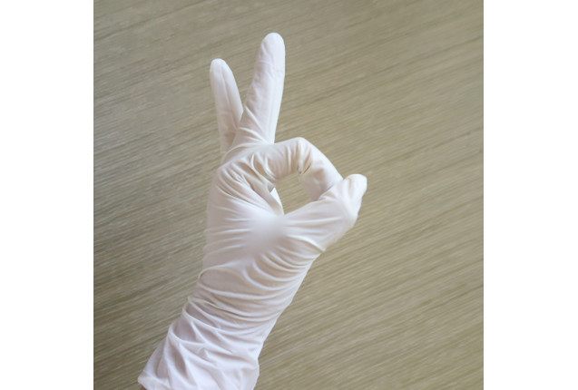 Latex Exam Glove, M=5.0g, Natrual White x 100