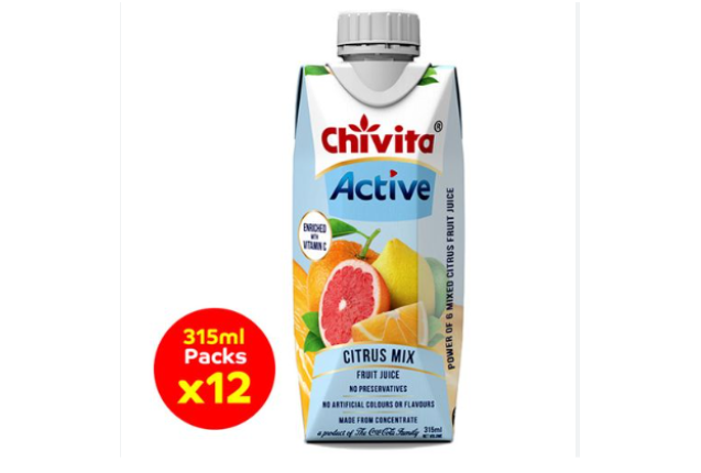 Chivita Active -Power of 6 – Citrus Mixed Fruit Juice - 315ml x 12
