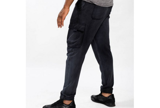 NILO COMBAT WASHED STYLE JOGGERS IN BLACK x 50