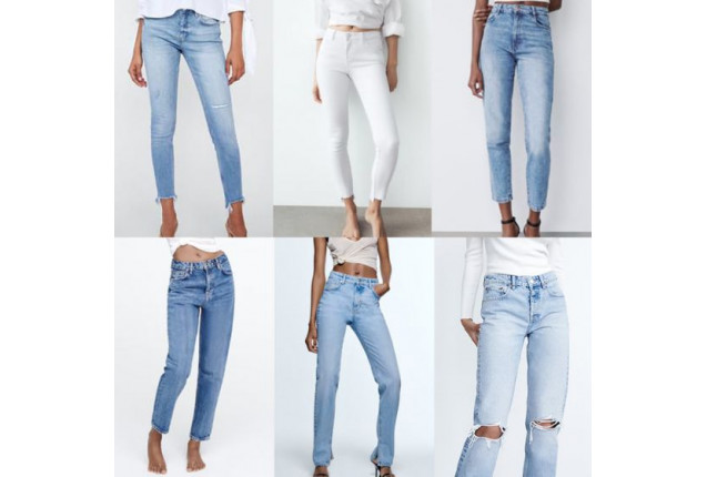ZARA WOMENS JEANS IN VARIOUS STYLES AND COLOUR x 10