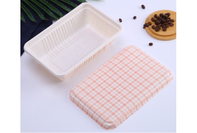 Checkered woodgrain thick disposable lunch box - x 25