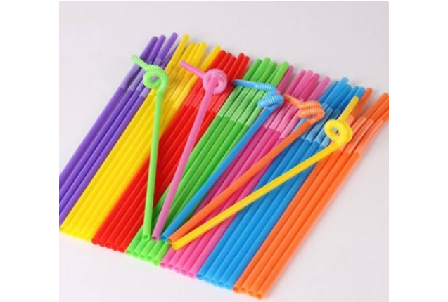 Flexible disposable drinking straws - x 100