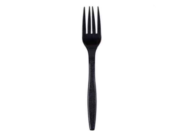 Heavy duty Black plastic forks x 50