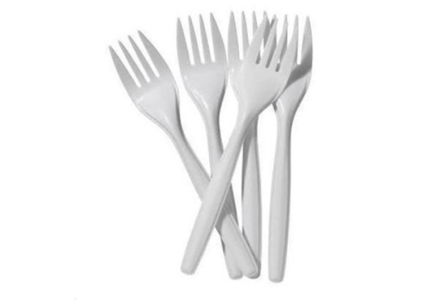 Disposable White plastic forks x 100