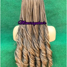 French Curl Braid wig Hair 4x4 closure
