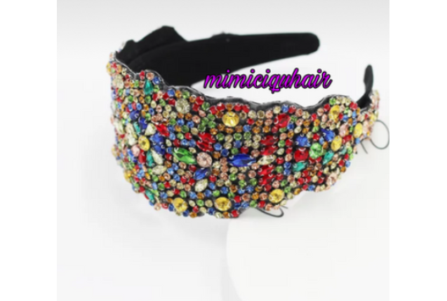 Luxury Bedazzled wide hair band