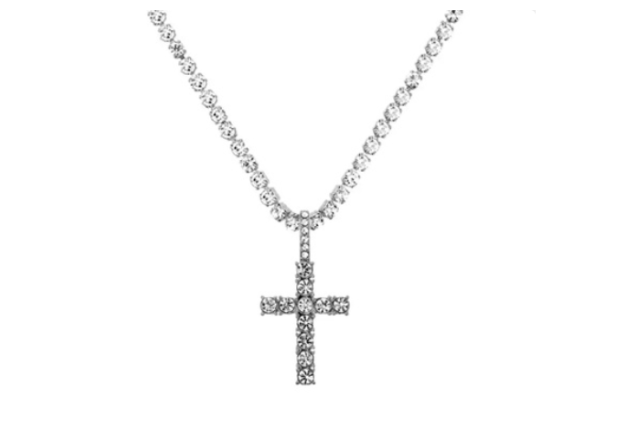 Cross Pendant Necklace - Gold and Silver