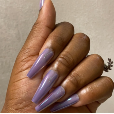 Lilac Chrome Reflective Press on Nails