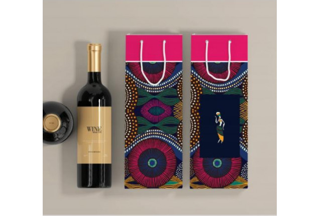 African Themed Wine bags x 12