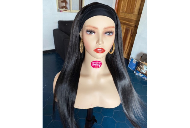 Bone straight headband wig x  1