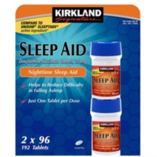 Kirkland Signature Sleep Aid Doxylamine Succinate 25mg 2 bottles x 96tables