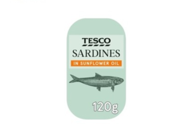 Tesco Sardines In Sunflower Oil 120G