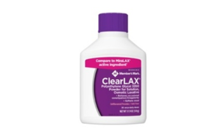 Member's Mark ClearLAX Polyethylene Glycol 3350 Powder, 510g