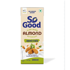 So Good Almond Beverage Unsweetned 200ml TP x 30