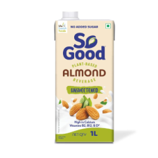 So Good Almond Beverage Unsweetned 1Lrt TP x 12