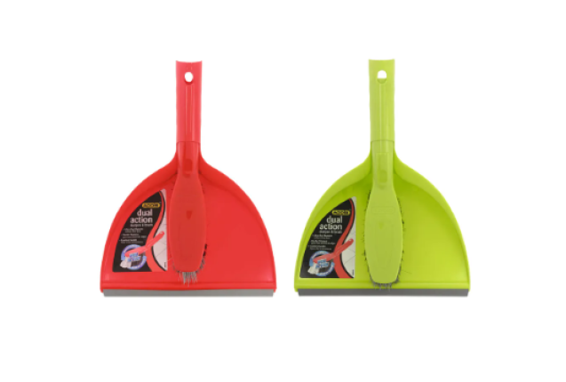 Dual Action Dustpan & Brush x 12