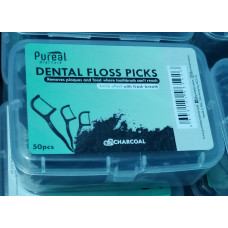 Pureal Charcoal Infused Dental Floss Pick x 12