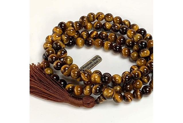 TIGER EYE MALA ORIGINAL BEADS (108)