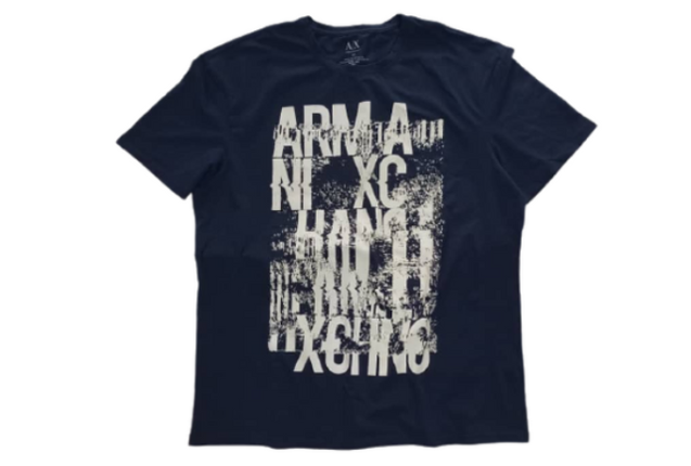 Armani Exchange Men's Crew Neck T-Shirt - Navy Blue