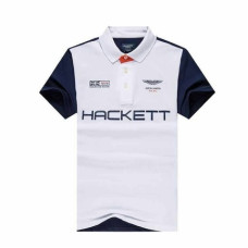 Hackket Sport Men's Short Sleeve Polo - White/Navy blue