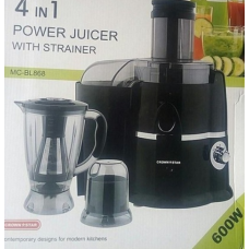 4-in-1 Power Juicer with Strai