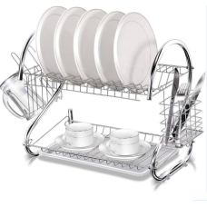 S-Shaped Dish Rack Set 2-Tier