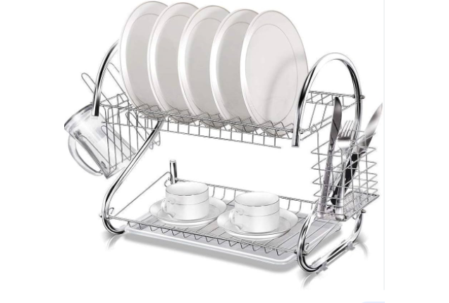 S-Shaped Dish Rack Set 2-Tier