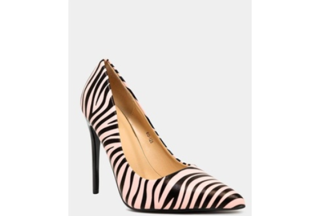Pink & Black Zebra Stiletto Heels