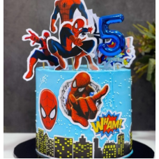 5th Spiderman birthday cake