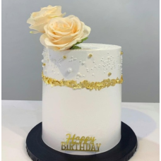 Floral cream cake