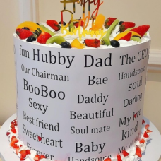 10" script cake