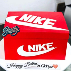 Nike shoe box cake