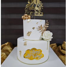 50th golden cake