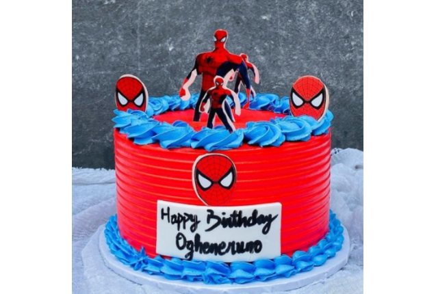 8" Spiderman kiddies cake