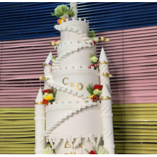 5 tier birthday Wedding Castle cake