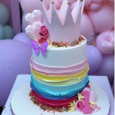 1st crown birthday cake