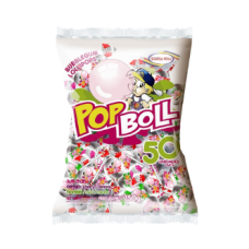 Lollipops POPBOOL FILLED WITH  GUM 750g 