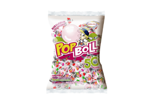 Lollipops POPBOOL FILLED WITH  GUM 750g x 15