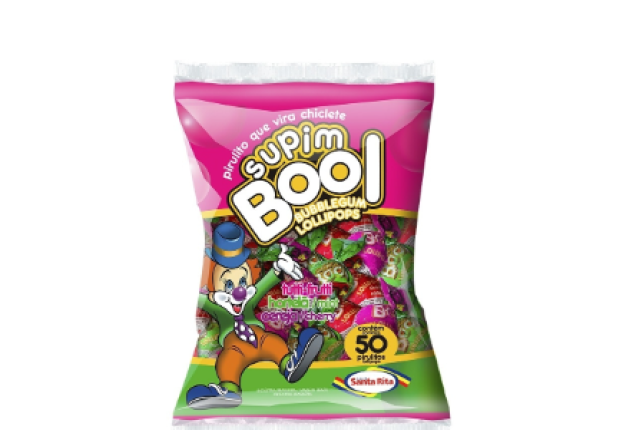 Lollipops SUPIMBOOL FILLED WITH GUM - 600g x 12