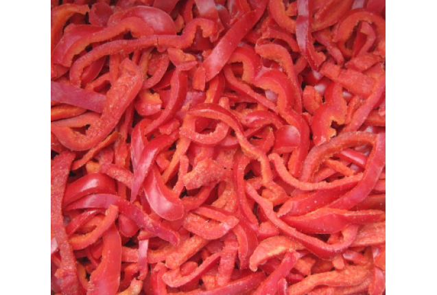 FEAST IQF PEPPER, SLICED 10*10 MM / RED  CALIFORNIA WONDER 2.5 KG x 5