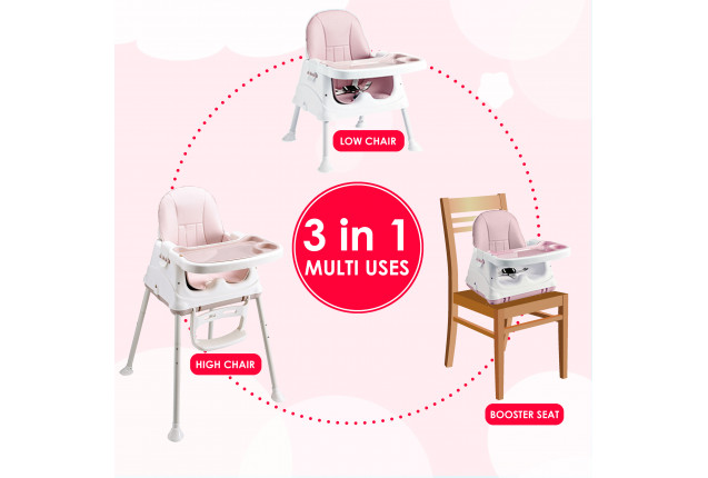 Sunbaby Mealtime Baby High Chair (SB-4330-PINK)