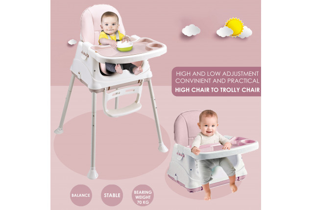 Sunbaby Mealtime Baby High Chair (SB-4330-PINK)