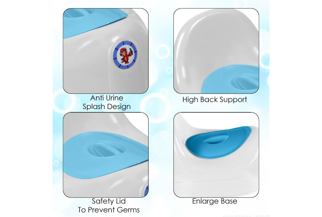 Sunbaby Potty Toilet Trainer Seat(SB-PT-05-WHT-BL)