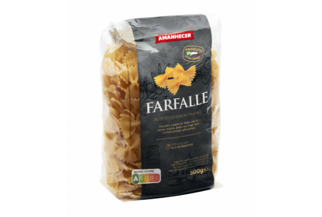 Amanhecer Farfalle Pasta 500g x 12
