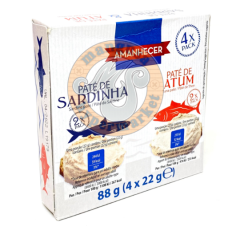 Amanhecer Sardine & Tuna Pâté 4 x 22g x 12