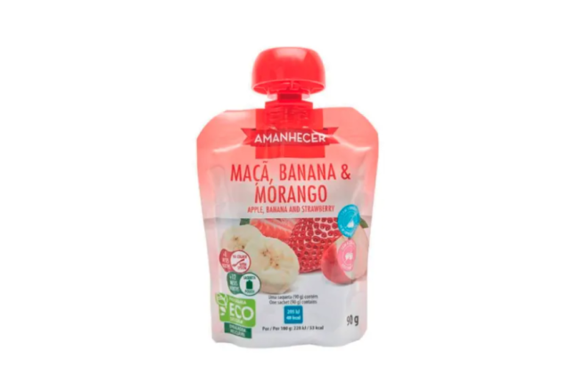 Amanhecer Banana & Strawberry Fruit Bag 90g x 9